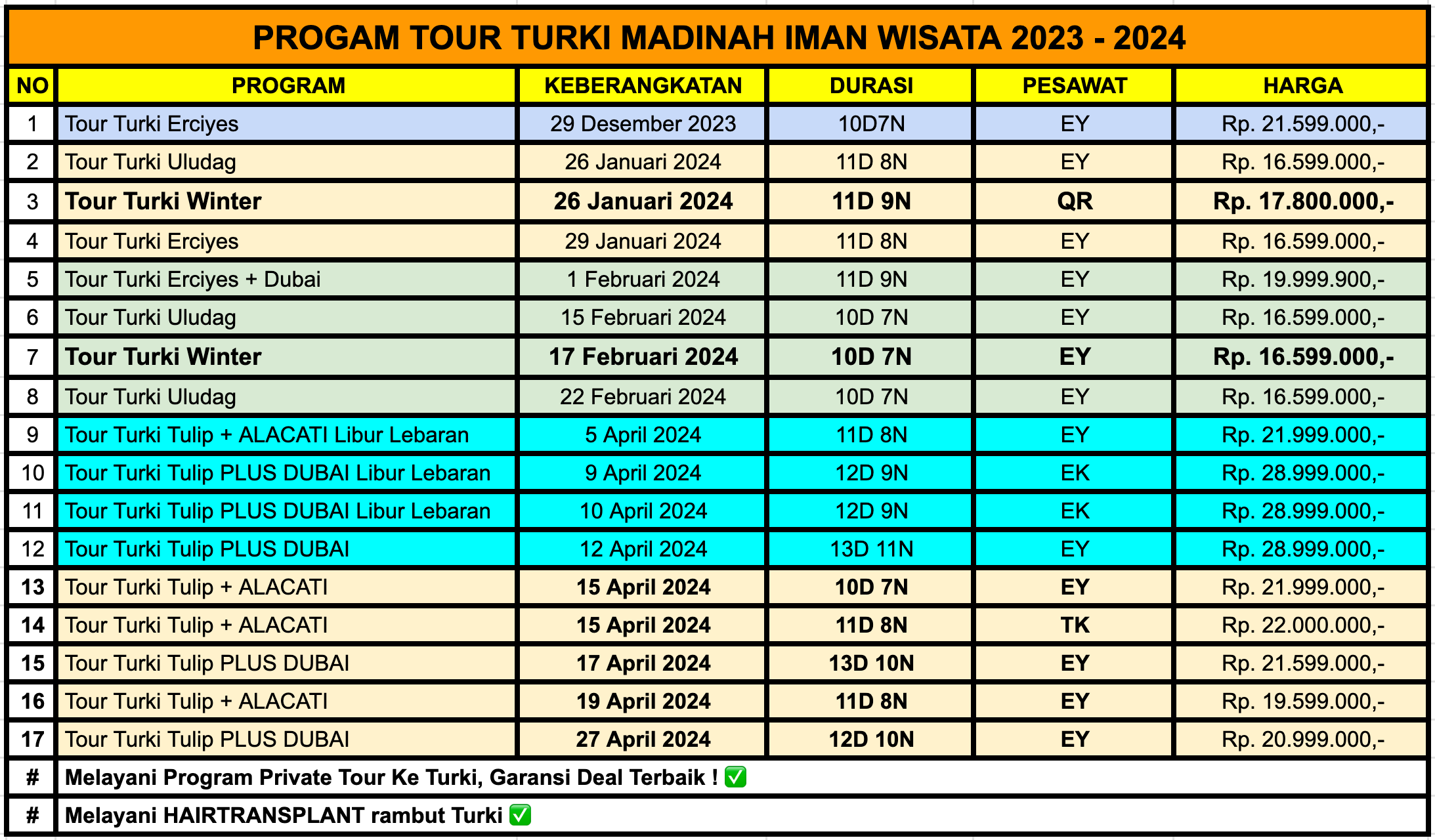 tour turki 2024